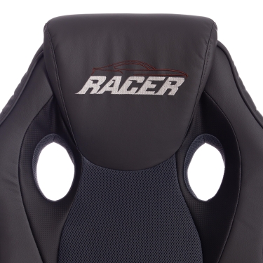 Кресло Tetchair RACER кож/зам/ткань, металлик/серый, 36/12