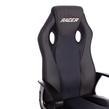 Кресло Tetchair RACER кож/зам/ткань, металлик/серый, 36/12