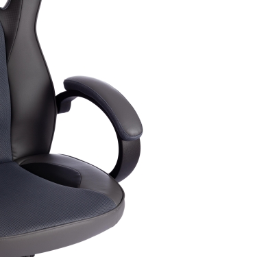 Кресло Tetchair RACER GT new кож/зам/ткань, металлик/серый, 36/12