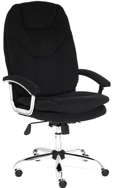 Кресло Tetchair SOFTY LUX флок , черный, 35