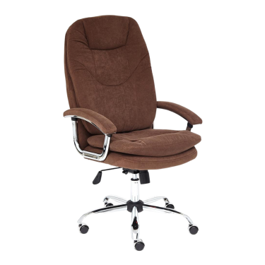 Кресло Tetchair SOFTY LUX флок , коричневый, 6