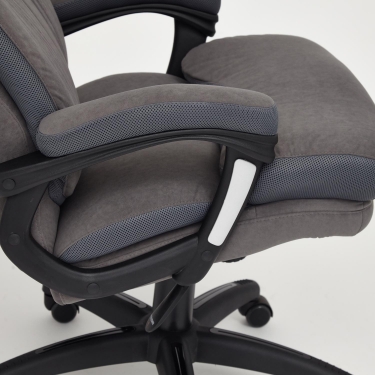Кресло Tetchair DUKE флок/ткань, серый/серый, 29/TW-12