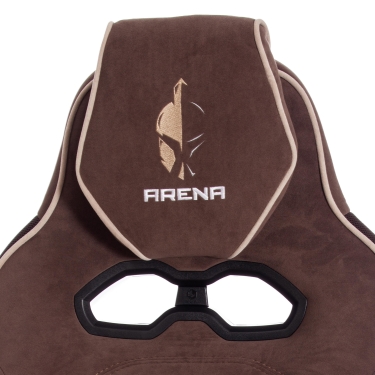 Кресло Tetchair ARENA флок , коричневый/бежевый, 6/7