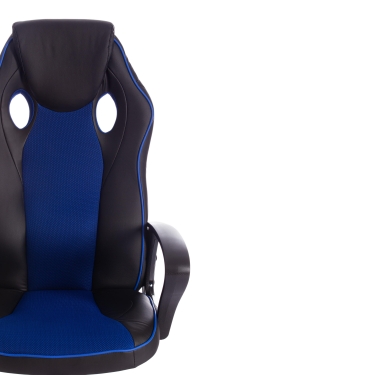 Кресло Tetchair RACER BE кож/зам/ткань, черный/синий, 36-6/10