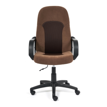 Кресло Tetchair PARMA флок/ткань, коричневый, 6/TW-24