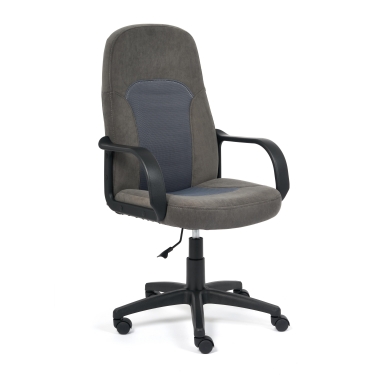 Кресло Tetchair PARMA флок/ткань, серый, 29/TW-12