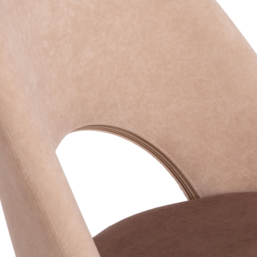 Кресло Tetchair LATINA флок , бежевый/коричневый, 7/6
