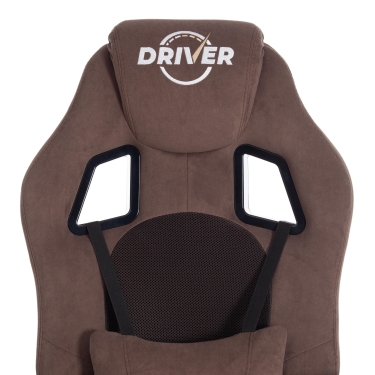 Кресло Tetchair DRIVER 22 флок/ткань, коричневый, 6/TW-24