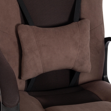 Кресло Tetchair DRIVER 22 флок/ткань, коричневый, 6/TW-24