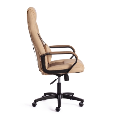 Кресло Tetchair DRIVER 22 кож/зам/ткань, бежевый/бронза, 36-34/TW-21