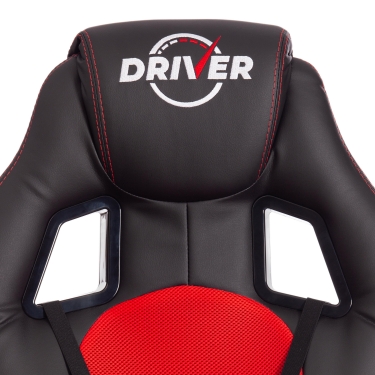 Кресло Tetchair DRIVER 22 кож/зам/ткань, черный/красный, 36-6/TW-08