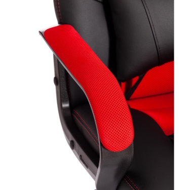 Кресло Tetchair DRIVER 22 кож/зам/ткань, черный/красный, 36-6/TW-08