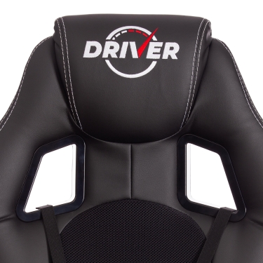 Кресло Tetchair DRIVER 22 кож/зам/ткань, черный/черный , 36-6/TW-11