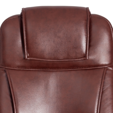 Кресло Tetchair BERGAMO хром 22 кож/зам, коричневый, 2 TONE