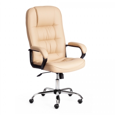 Кресло Tetchair СН9944 22 хром кож/зам, бежевый, 36-34
