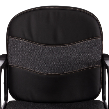 Кресло Tetchair BAGGI PA кож/зам/ткань, черный/серый, 36-6/ 207