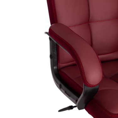 Кресло Tetchair TRENDY 22 кож/зам/ткань, бордо/бордо, 36-7/13