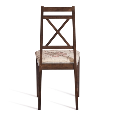 Стул Tetchair Picasso PC-SC дерево гевея, 45х53х97см, Tobacco, ткань Прованс 11