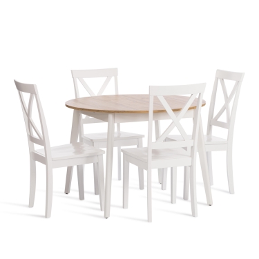 Стул Tetchair GOLFI Гольфи дерево гевея/мдф, 44x54x95, pure white 402