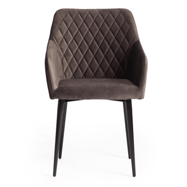 Кресло Tetchair BREMO mod. 708 ткань/металл, 58х55х83 см, высота до сиденья 48 см, темно-серый barkhat 14/черный