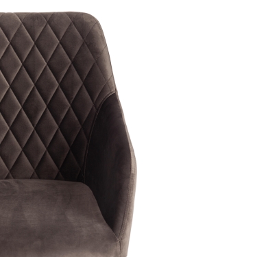 Кресло Tetchair BREMO mod. 708 ткань/металл, 58х55х83 см, высота до сиденья 48 см, темно-серый barkhat 14/черный