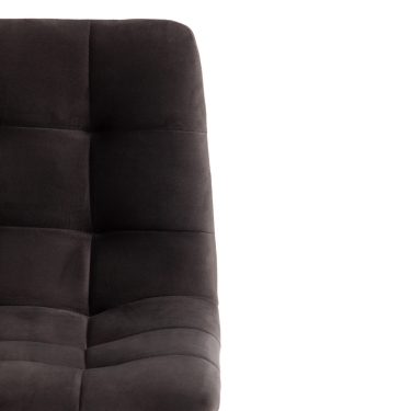 Стул полубарный Tetchair CHILLY mod. 7095пб ткань/металл, 53x44x94 см, высота до сиденья 66 см, темно-серый barkhat 14/черный