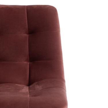 Стул полубарный Tetchair CHILLY mod. 7095пб ткань/металл, 53x44x94 см, высота до сиденья 66 см, коралловый barkhat 15 /черный