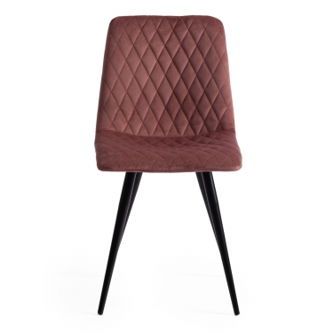 Стул Tetchair CHILLY X mod. 7096-1 ткань/металл, 45x53х88 см, высота до сиденья 50 см, коралловый barkhat 15 /черный