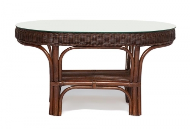 Кресло-качалка Tetchair ANDREA Relax Medium /с подушкой/ Pecan Washed античн. орех, Ткань рубчик, цвет кремовый