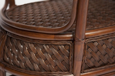 Кресло-качалка Tetchair ANDREA Relax Medium /с подушкой/ Pecan Washed античн. орех, Ткань рубчик, цвет кремовый