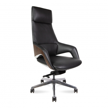 Кресло руководителя Норден Шопен FK 0005-A BLACK LEATHER