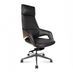 Кресло руководителя Норден Шопен FK 0005-A BLACK LEATHER