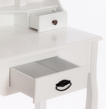 Туалетный столик с зеркалом и табуретом Tetchair Secret De Maison GAUDE mod. TT-DT003 МДФ+Павловния, 7540145, Белый White