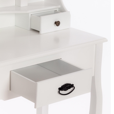 Туалетный столик с зеркалом и табуретом Tetchair Secret De Maison GAUDE mod. TT-DT003 МДФ+Павловния, 7540145, Белый White