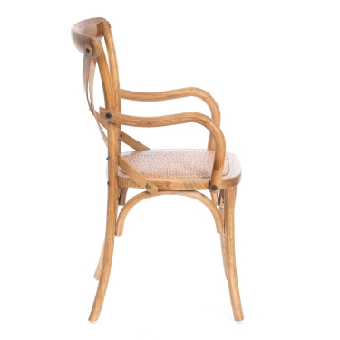Стул с подлокотниками Tetchair CROSS mod.CB2008 дерево береза, 91х55х52см, Груша 3