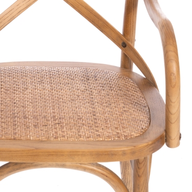 Стул с подлокотниками Tetchair CROSS mod.CB2008 дерево береза, 91х55х52см, Груша 3