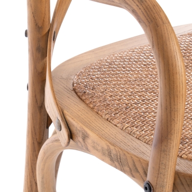 Стул с подлокотниками Tetchair CROSS mod.CB2008 дерево береза, 91х55х52см, Груша 3