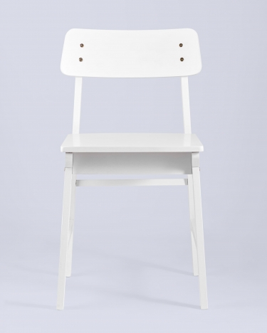 Стул Stool Group ODEN WOOD x2 из массива гевеи Белый