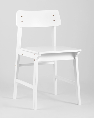 Стул Stool Group ODEN WOOD x2 из массива гевеи Белый