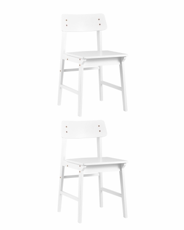 Стул Stool Group ODEN WOOD x2 из массива гевеи Белый