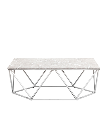 Журнальный столик Stool Group Авалон silver 12266 Серый мрамор