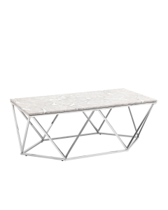 Журнальный столик Stool Group Авалон silver 12266 Серый мрамор