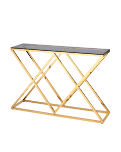 Консоль Stool Group ИНСИГНИЯ 11530 Золото стекло smoke
