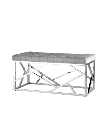 Банкетка Stool Group АРТ ДЕКО велюр Серый