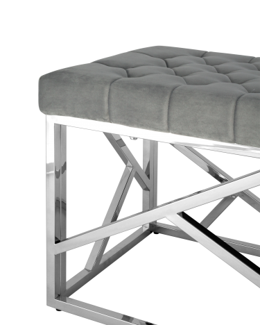 Банкетка Stool Group АРТ ДЕКО велюр Серый