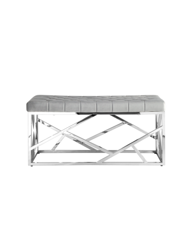 Банкетка Stool Group АРТ ДЕКО велюр Серый