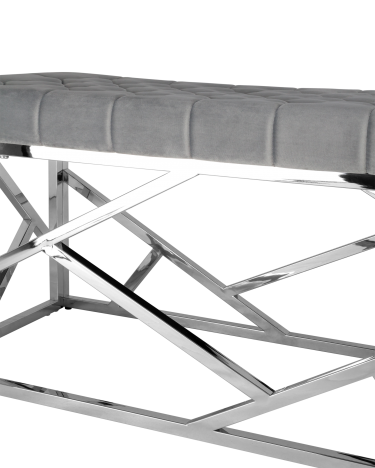 Банкетка Stool Group АРТ ДЕКО велюр Серый