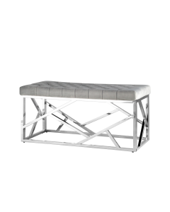 Банкетка Stool Group АРТ ДЕКО велюр Серый