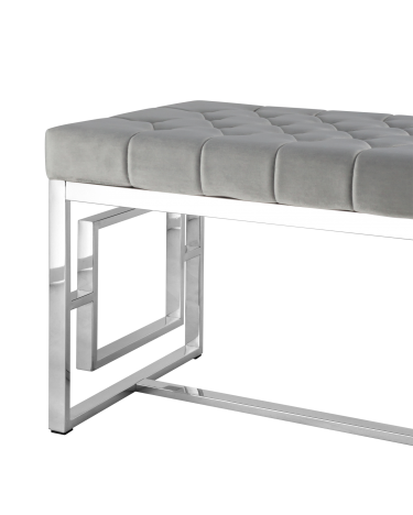 Банкетка Stool Group БРУКЛИН велюр Серый