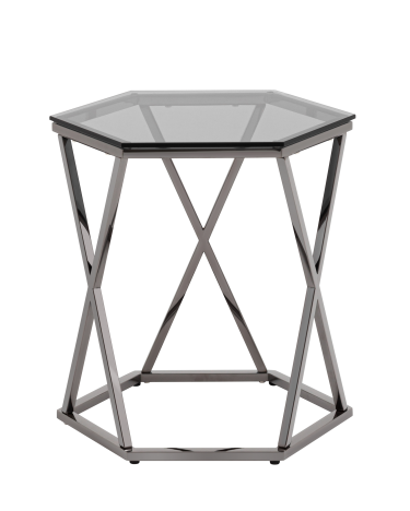 Журнальный столик Stool Group Круз 4842 стекло smoke сталь Темный хром